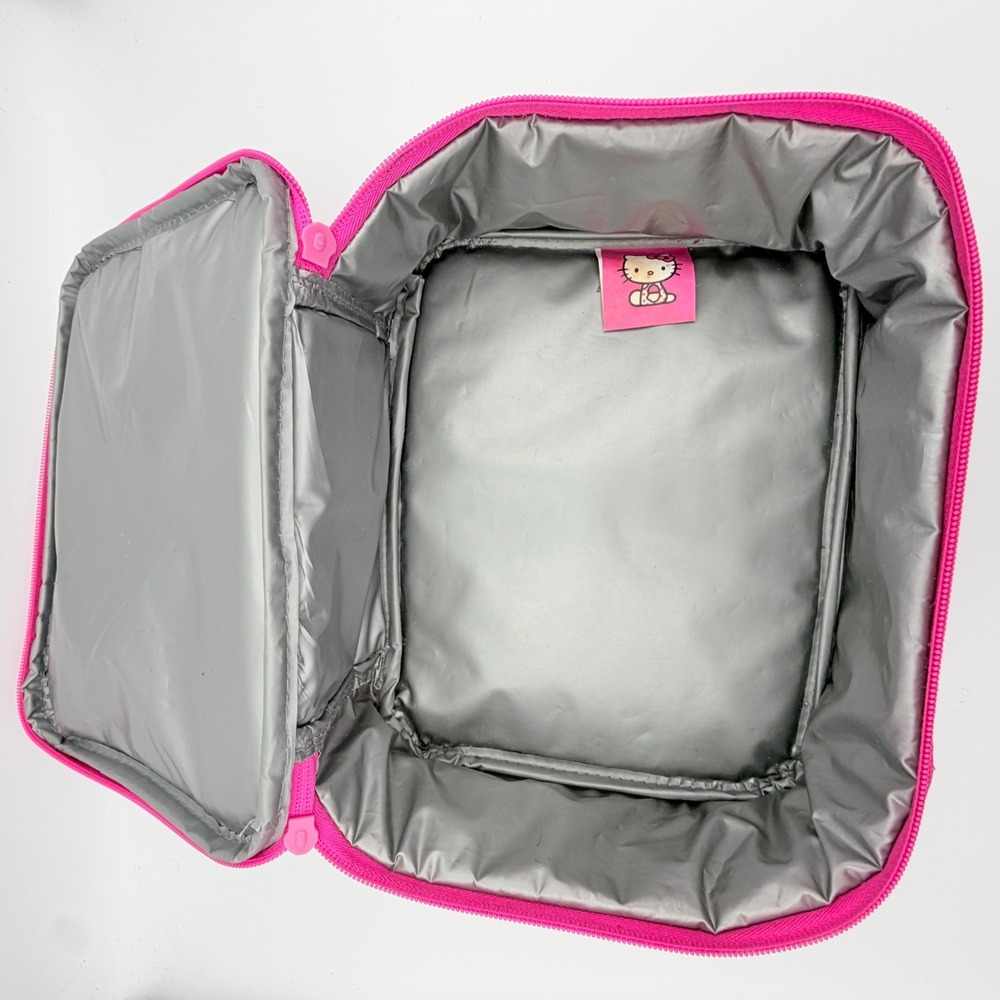 Hello Kitty Pink Insulated Lunch Bag & Hearts Bows Sanrio Kids School Purse - Picture 5 of 16